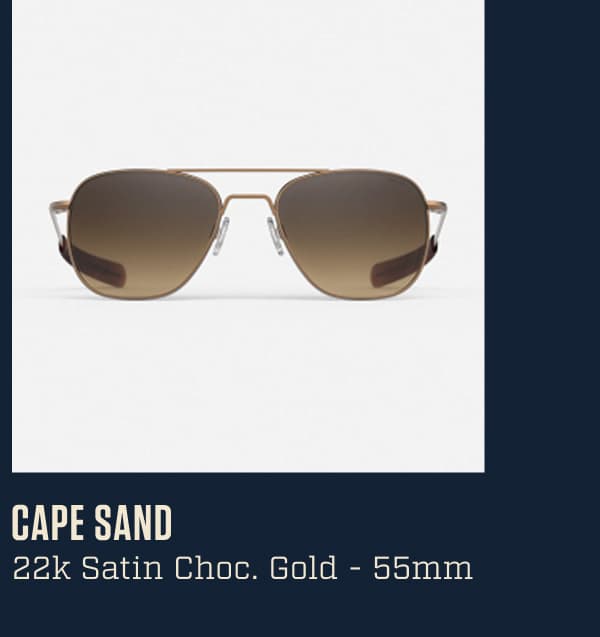 Aviator - 22k Satin Chocolate Gold & Cape Sand