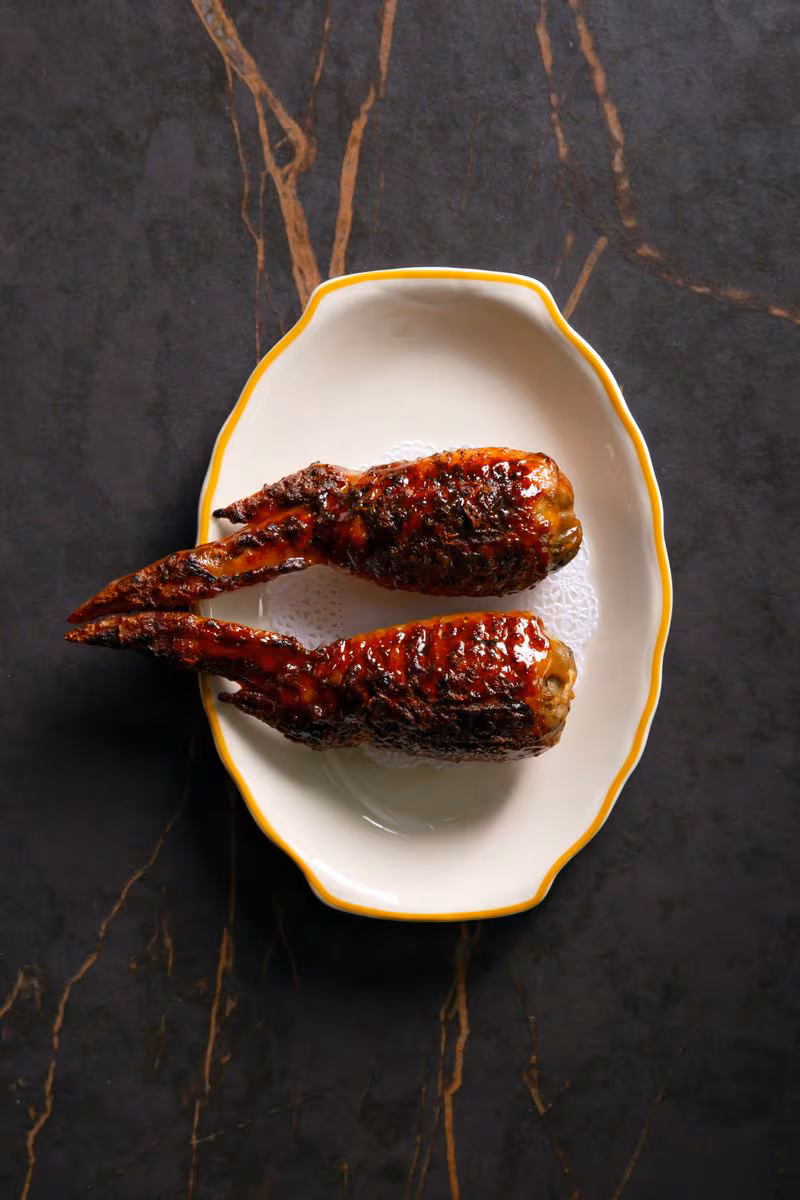 Stuffed wings at Le Calamar in Austin, Texas.