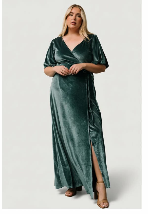 Meghan Velvet Wrap Maxi Dress