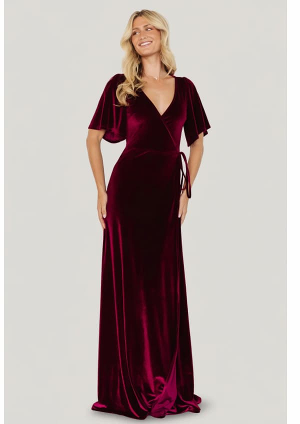 Meghan Velvet Wrap Maxi Dress