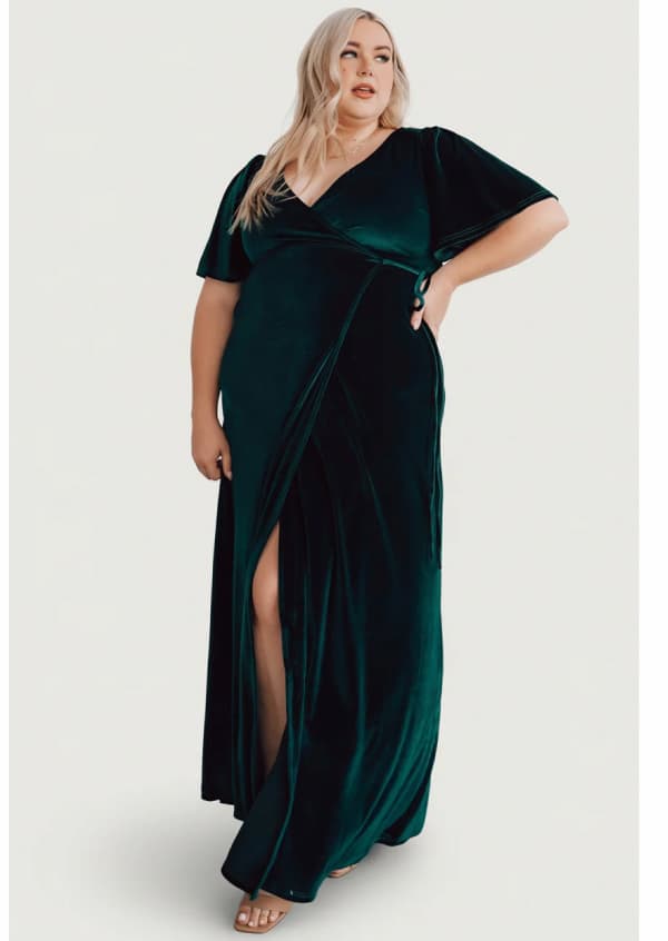 Meghan Velvet Wrap Maxi Dress
