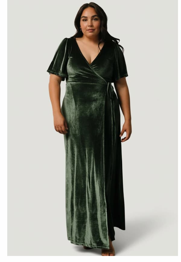 Meghan Velvet Wrap Maxi Dress