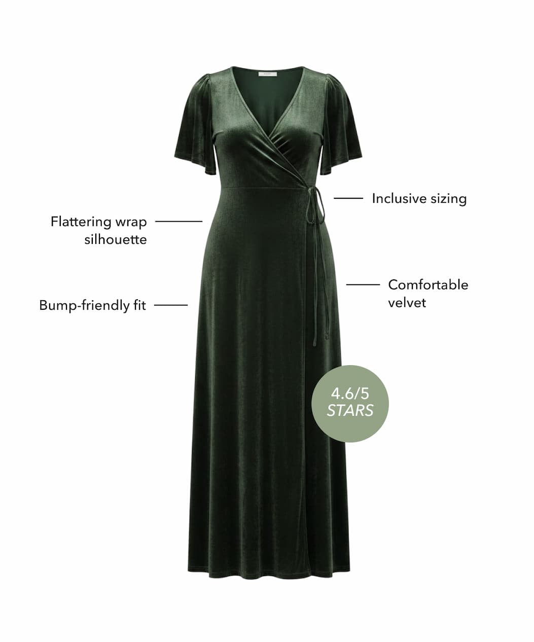 Meghan Velvet Wrap Maxi Dress