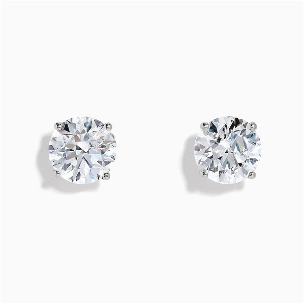 Lab Grown Diamond 4.00ct Glam Stud Earrings in 14K White Gold