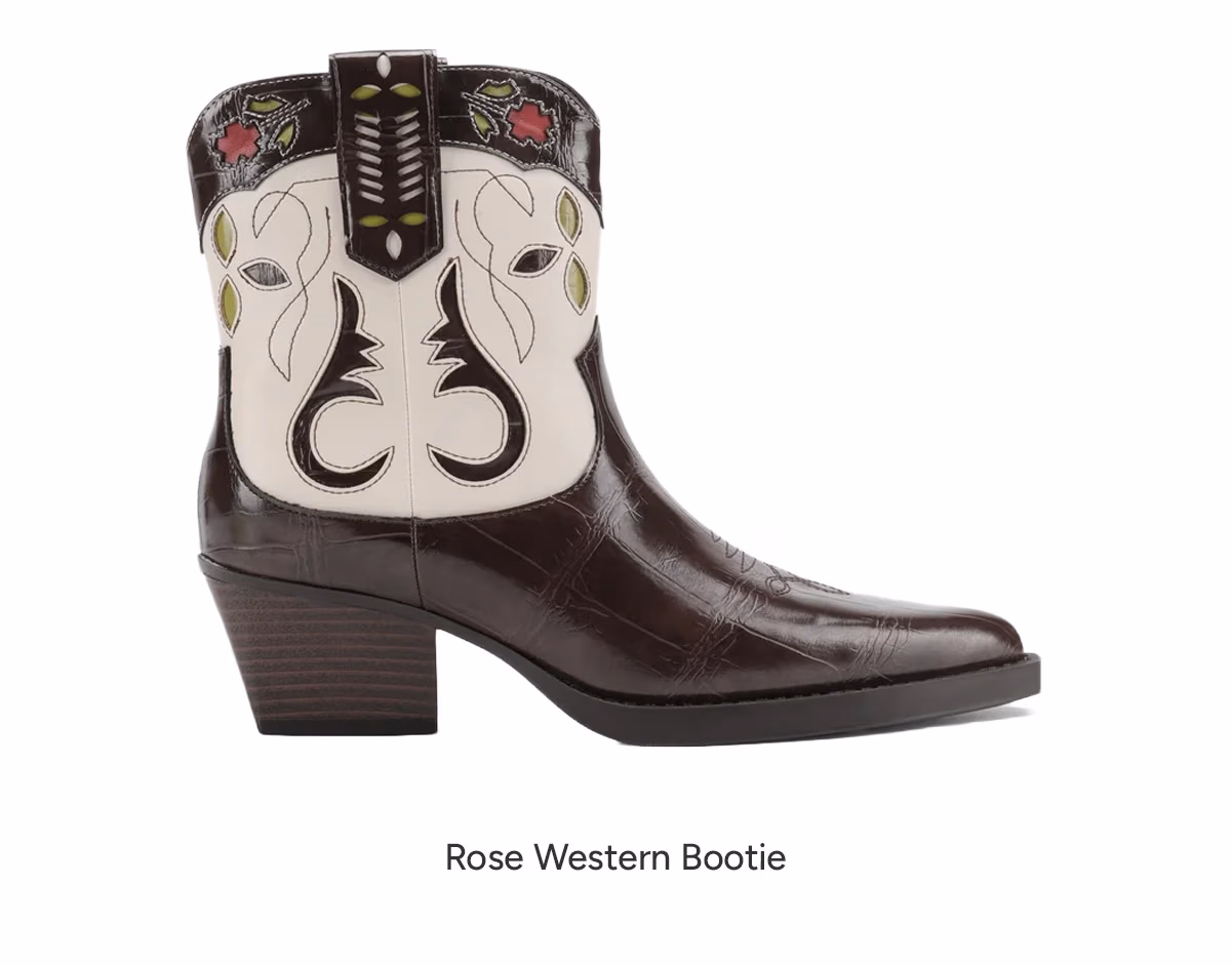 Rose Western Bootie
