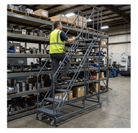 Shop Work Titan Heavy-Duty Rolling Ladders Now