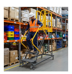 Shop Pro-Line Extra Heavy-Duty Rolling Safety Ladders Now