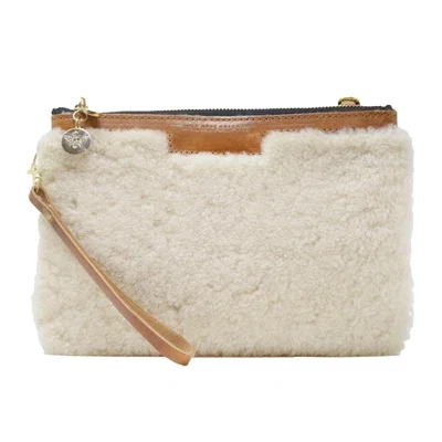 DIANA 2 in 1 CLUTCH in Cream Sheepskin