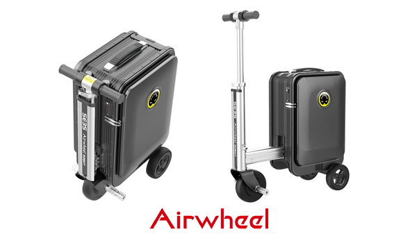Smart Rideable Suitcase Electric Luggage Scooter For Travel (Black)