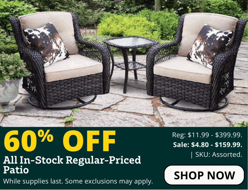 60% off patio