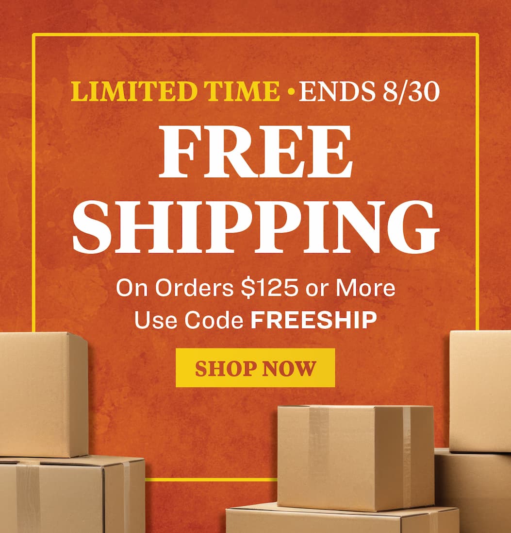 Free Shipping on orders $125 or more