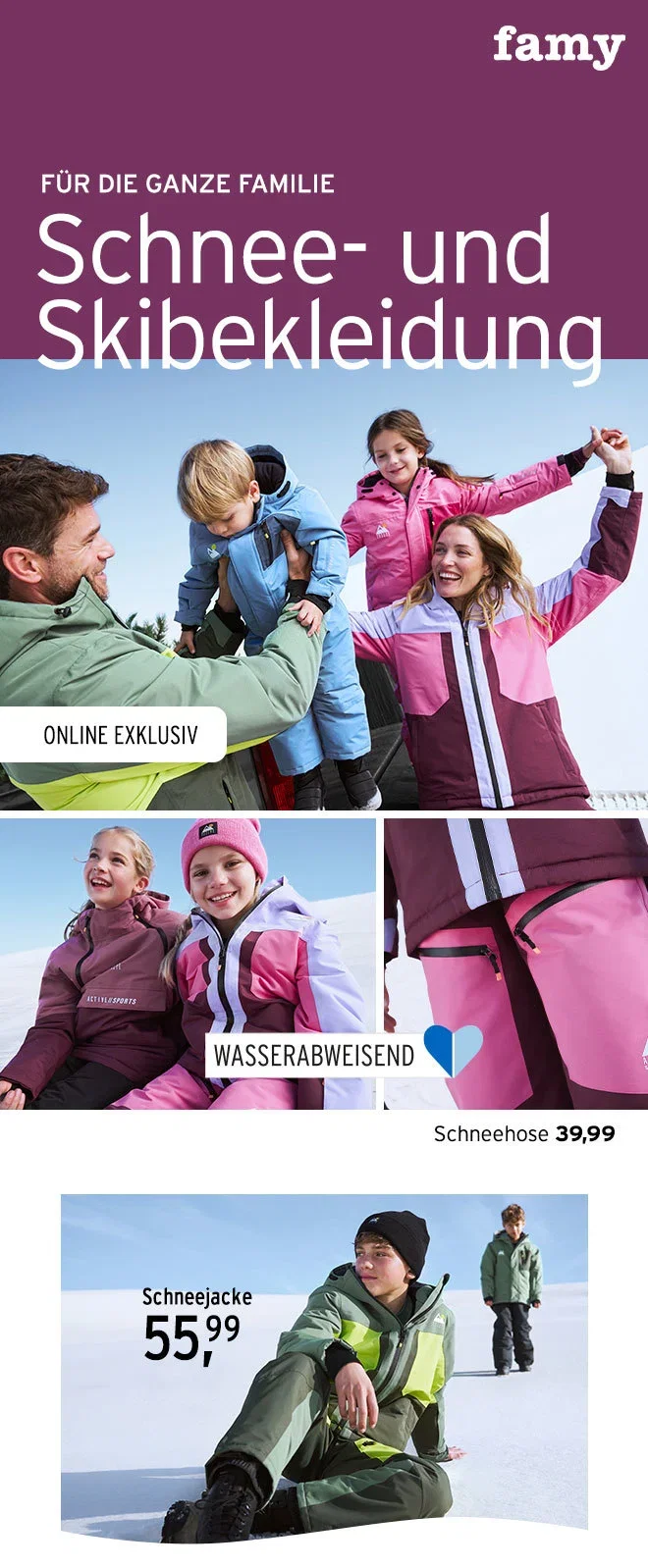 Schnee- und Skibekleidung