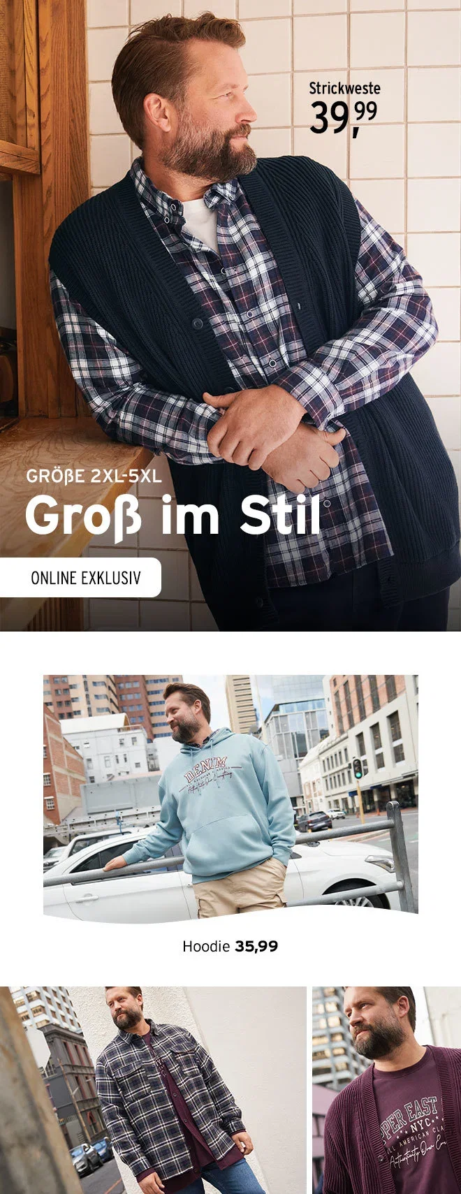 Herrenmode in großen Größen