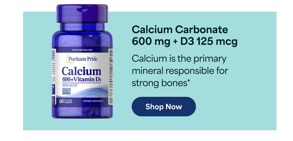 Calcium Carbonate 600 mg + Vitamin D 3.125 mcg (125 IU)