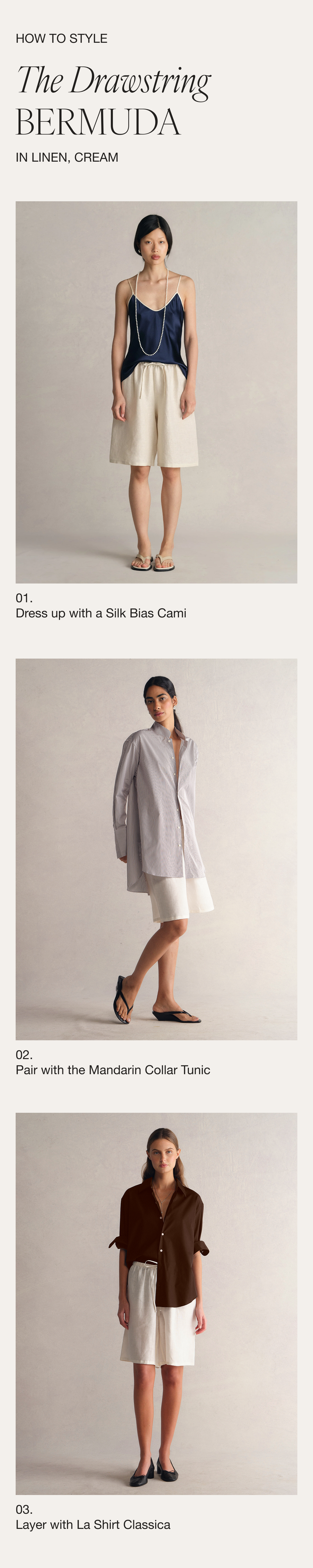 The Drawstring Bermuda, Linen