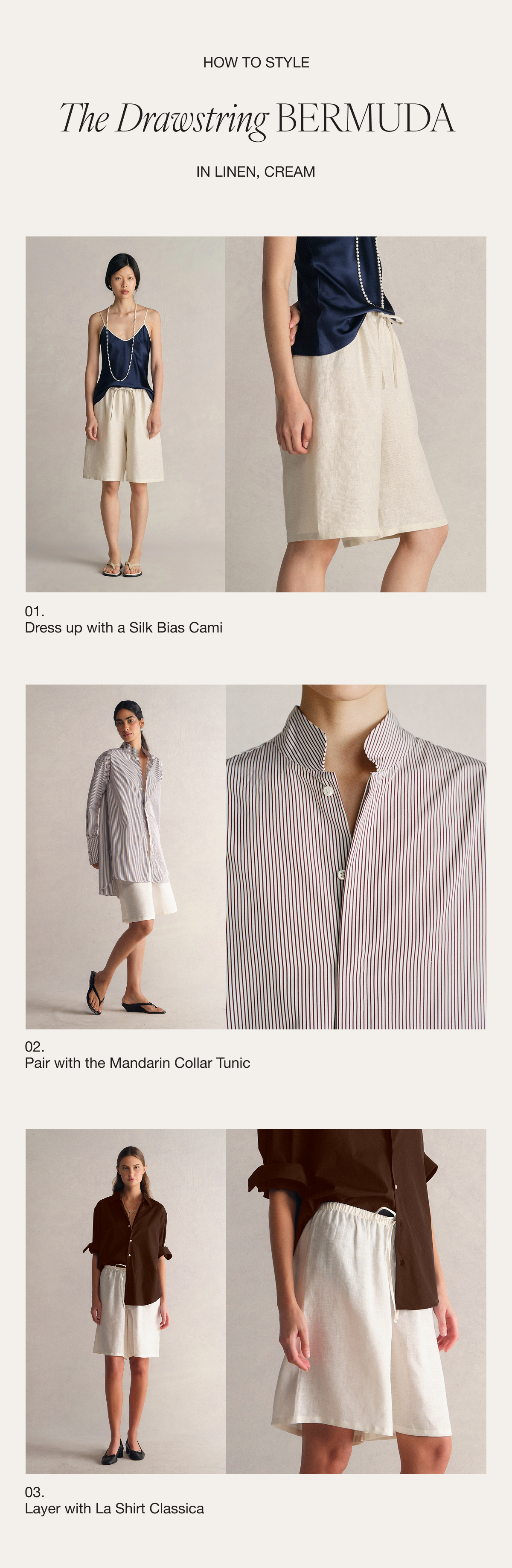 The Drawstring Bermuda, Linen