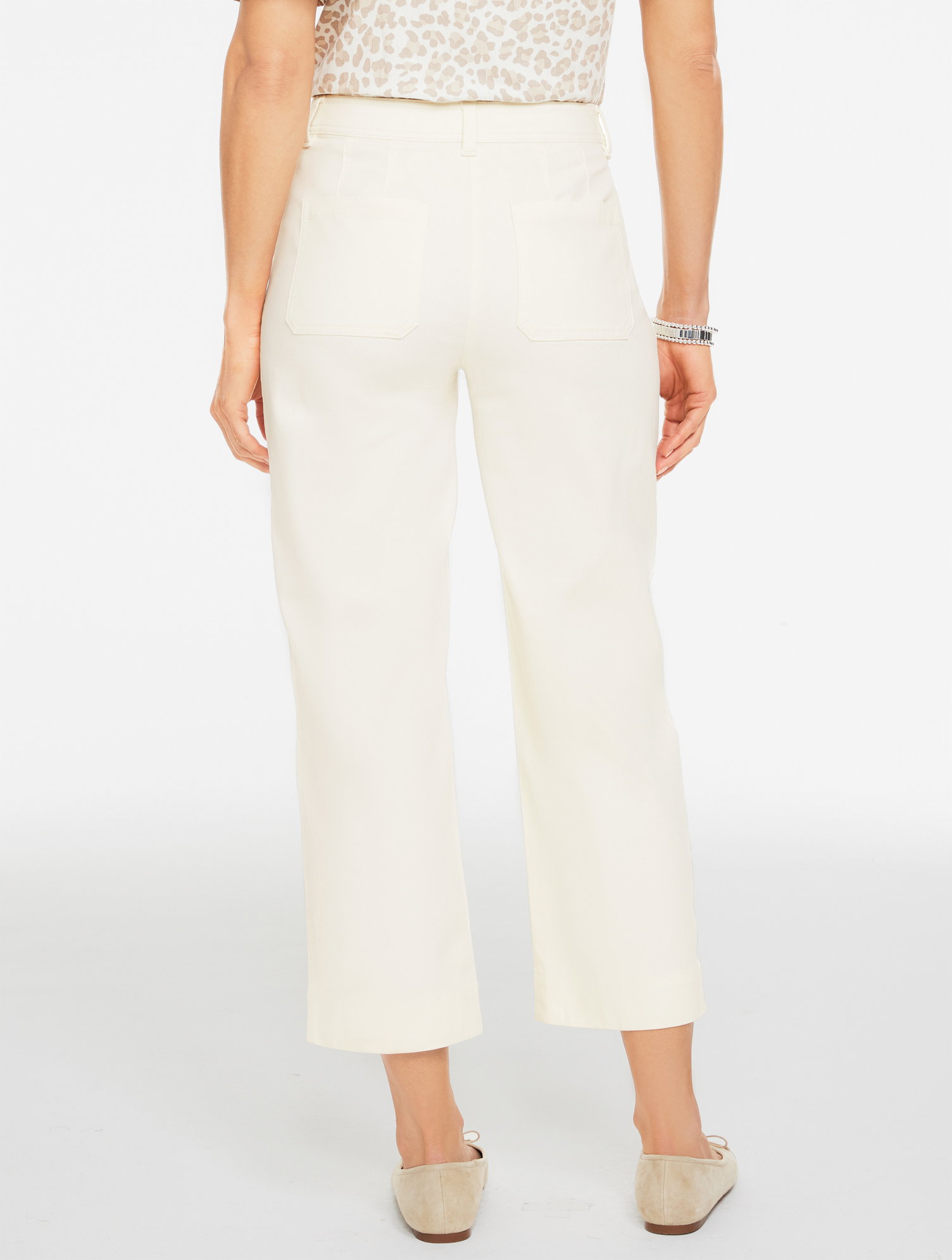 Image of Canvas Straight Crop Pants