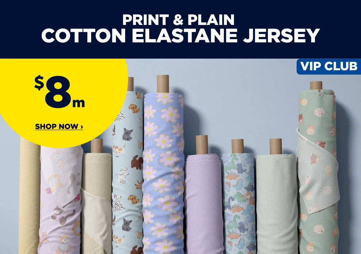PRINTED COTTON & COTTON ELASTANE JERSEY