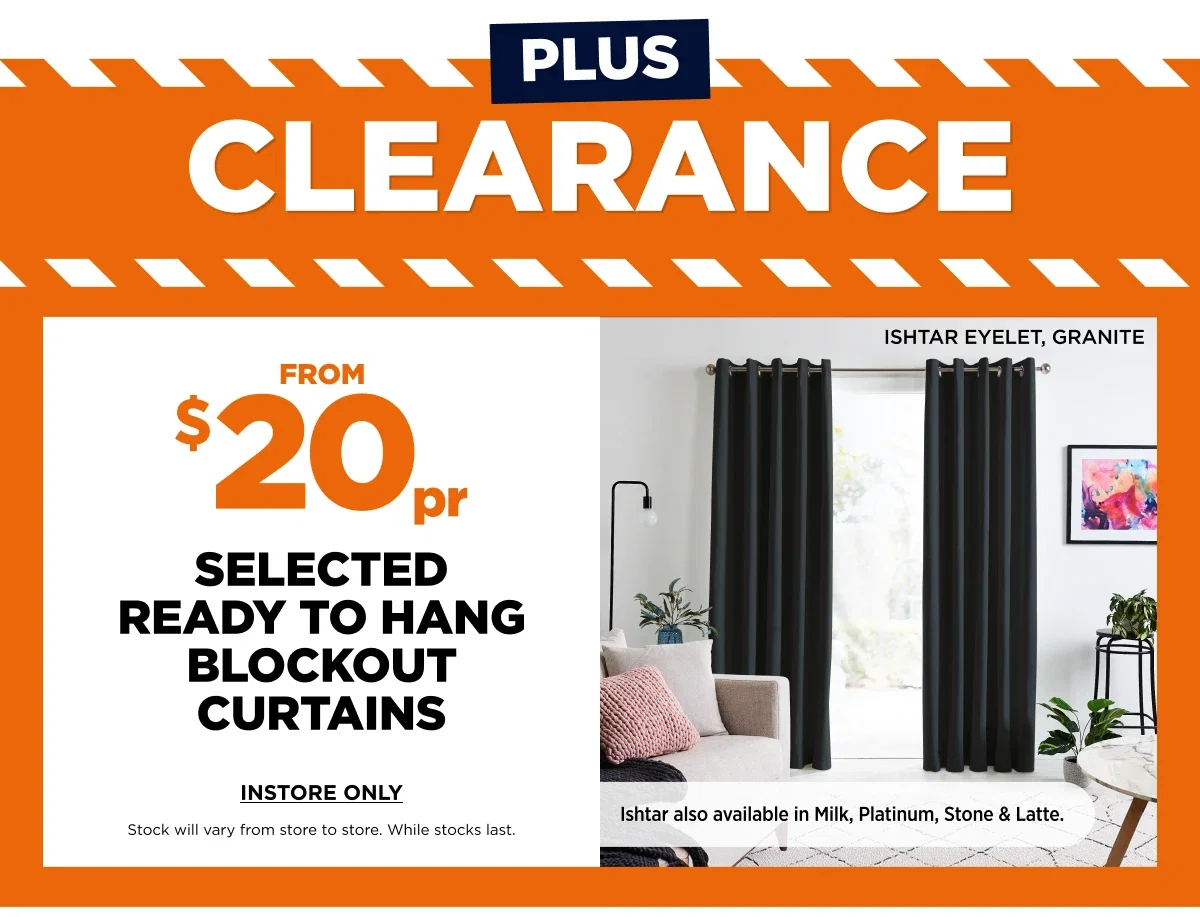 CLEARANCE READY TO HANG BLOCKOUT CURTAINS