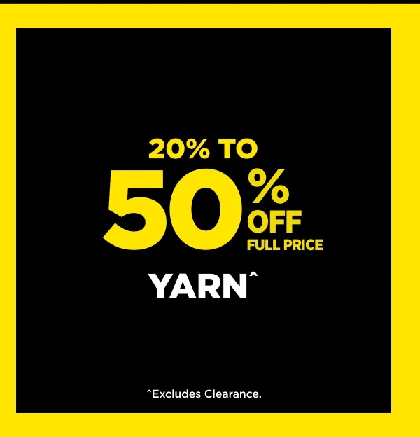 20% TO 50% OFF YARN