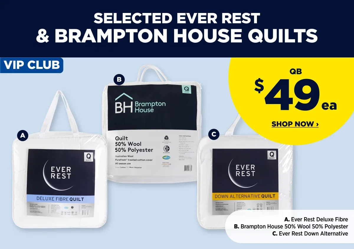 EVER REST DELUXE FIBRE & BRAMPTON HOUSE 50% WOOL 50% POLYESTER QUILTS & EVER REST ALTERNATIVE TO DOWN
