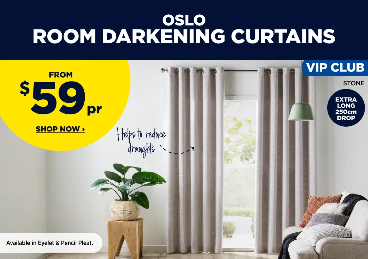 OSLO ROOM DARKENING CURTAINS