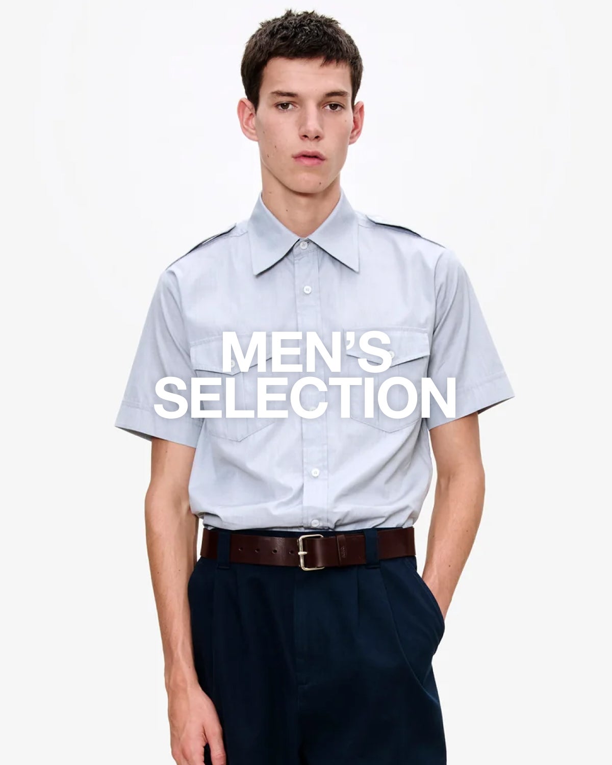 A.P.C. man model in Sale outfit