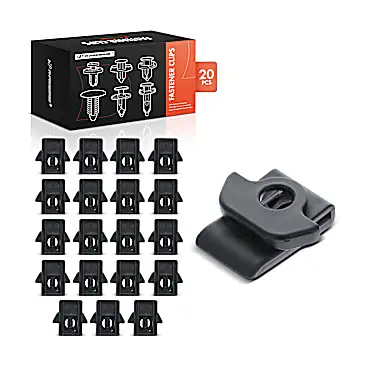 A-Premium Clips & Fasteners - Black, Nylon, Direct Fit, Set of 20