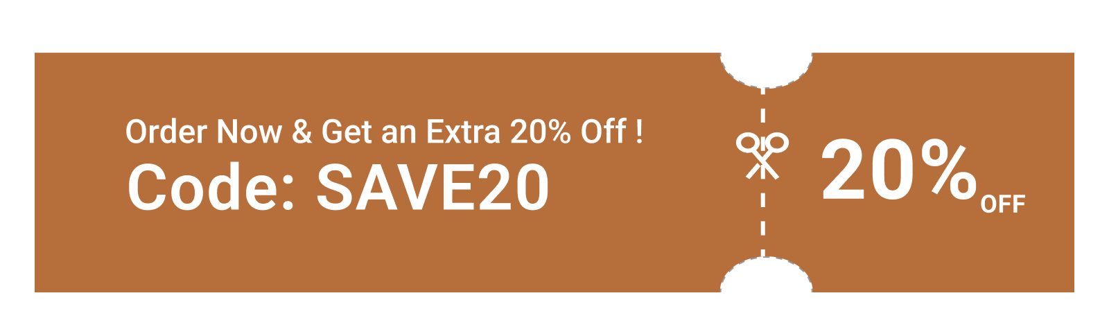 Use code: SAVE20 for 20% off