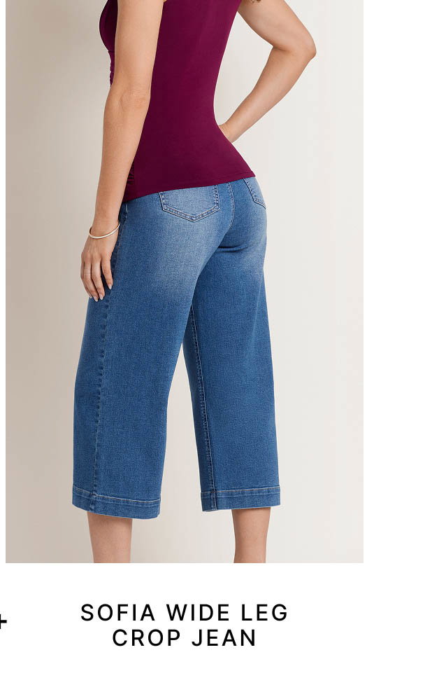 Sofia Wide Leg Crop Jean