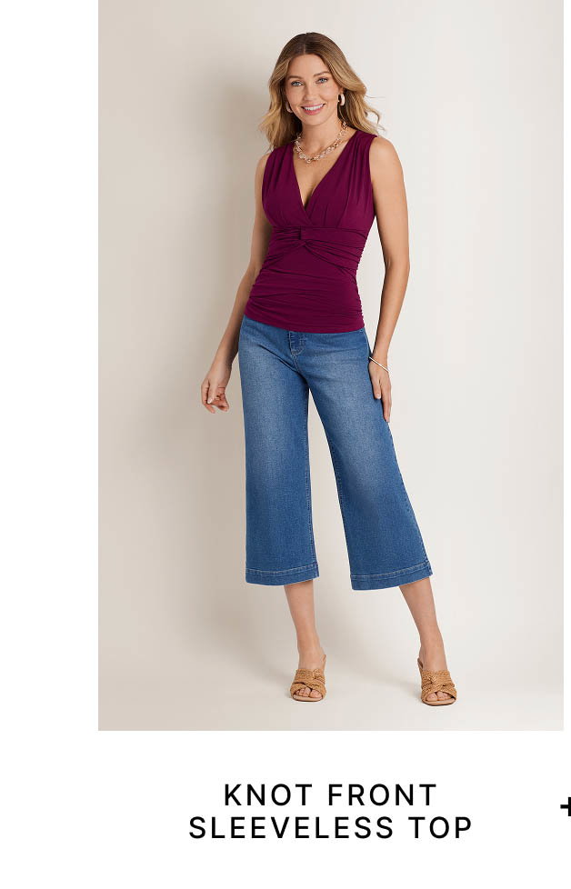 Knot Front Sleeveless Top