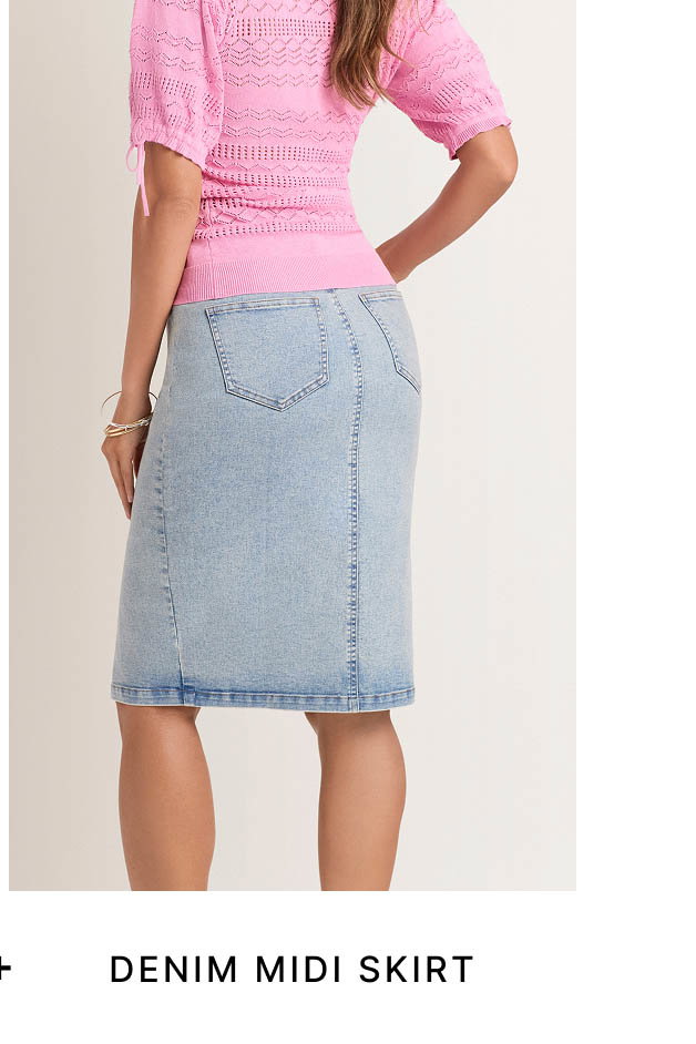 Denim Midi Skirt