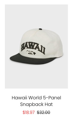 Hawaii World 5-Panel Snapback Hat