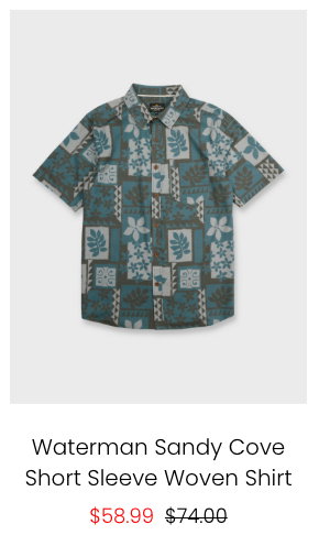 Waterman Sandy Cove Short Sleeve Woven Shirt