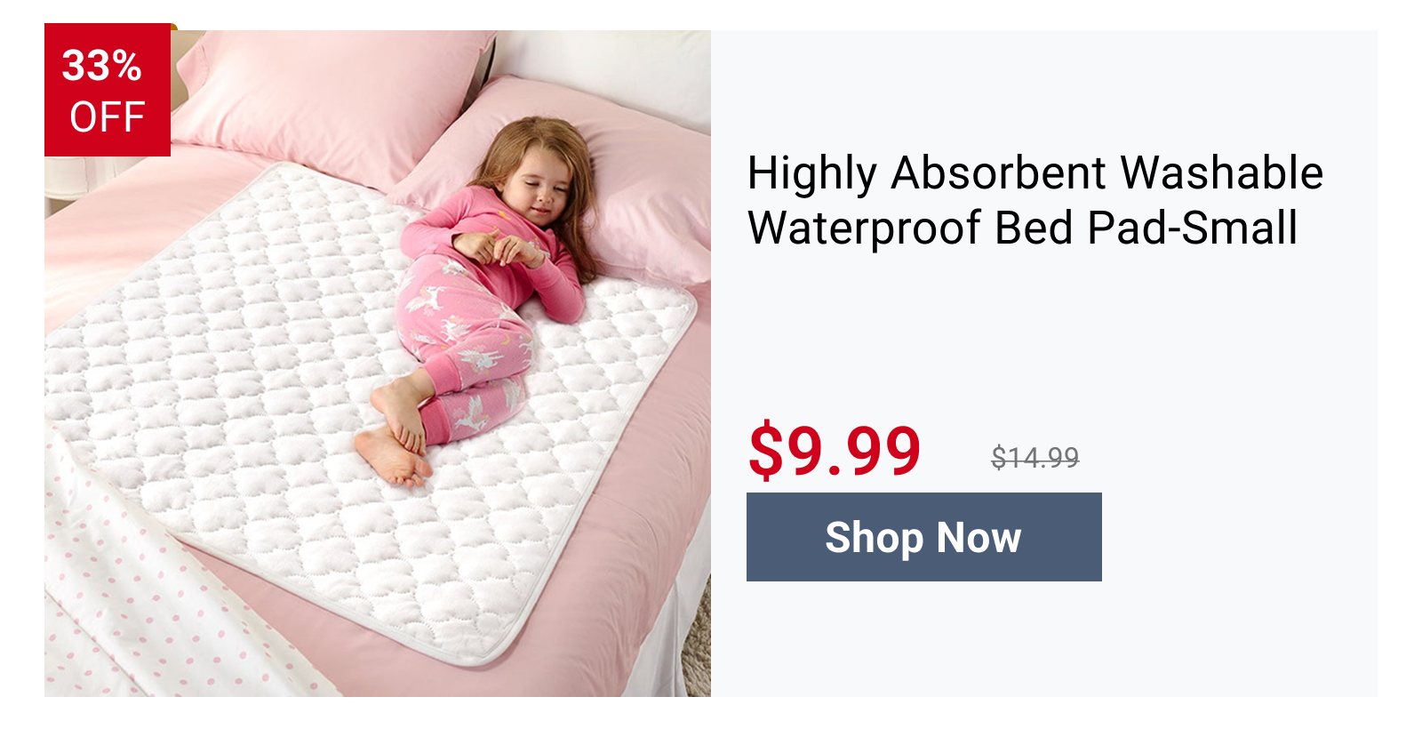 Highly Absorbent Washable Waterproof Bed Pad