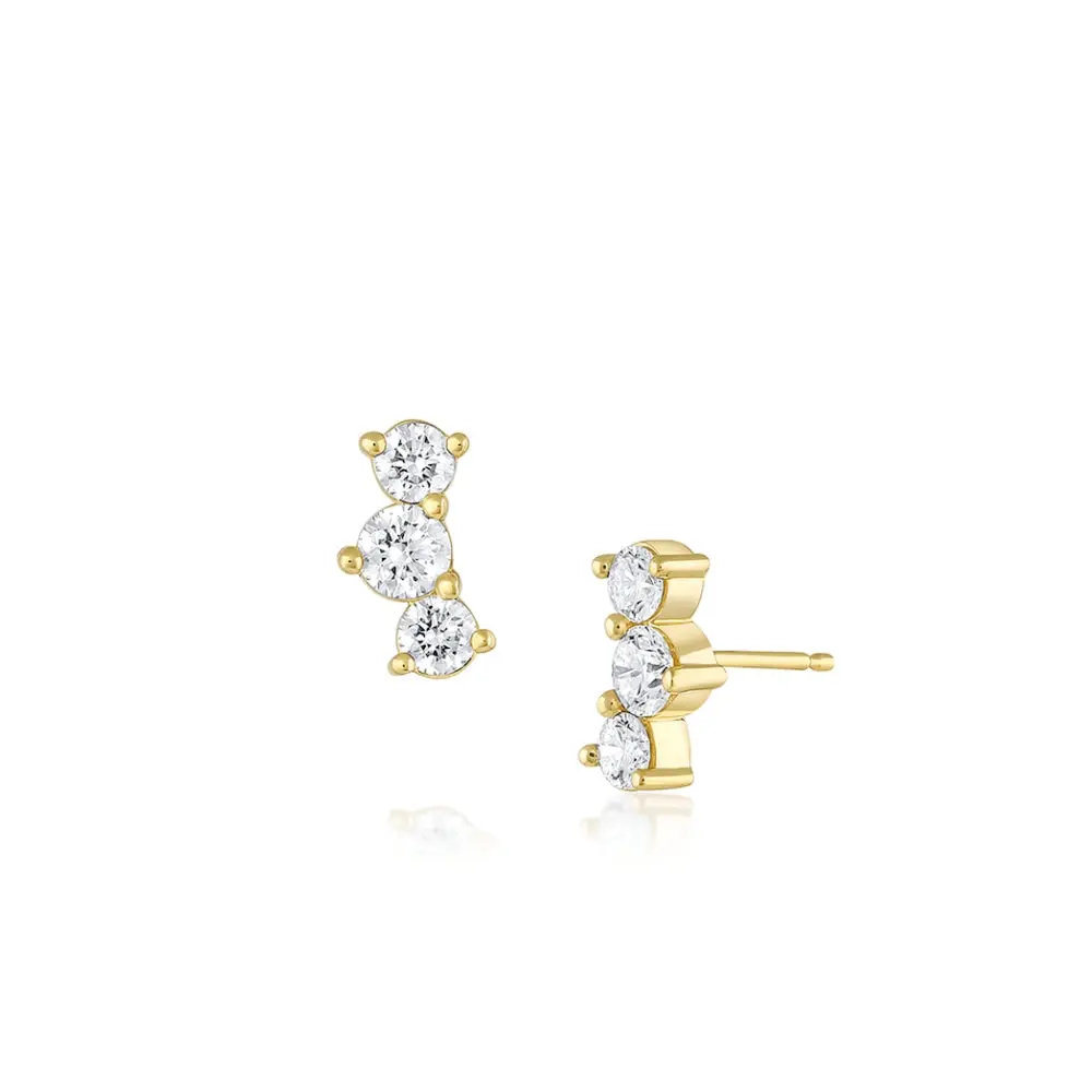Image of Large White Diamond Orion Studs