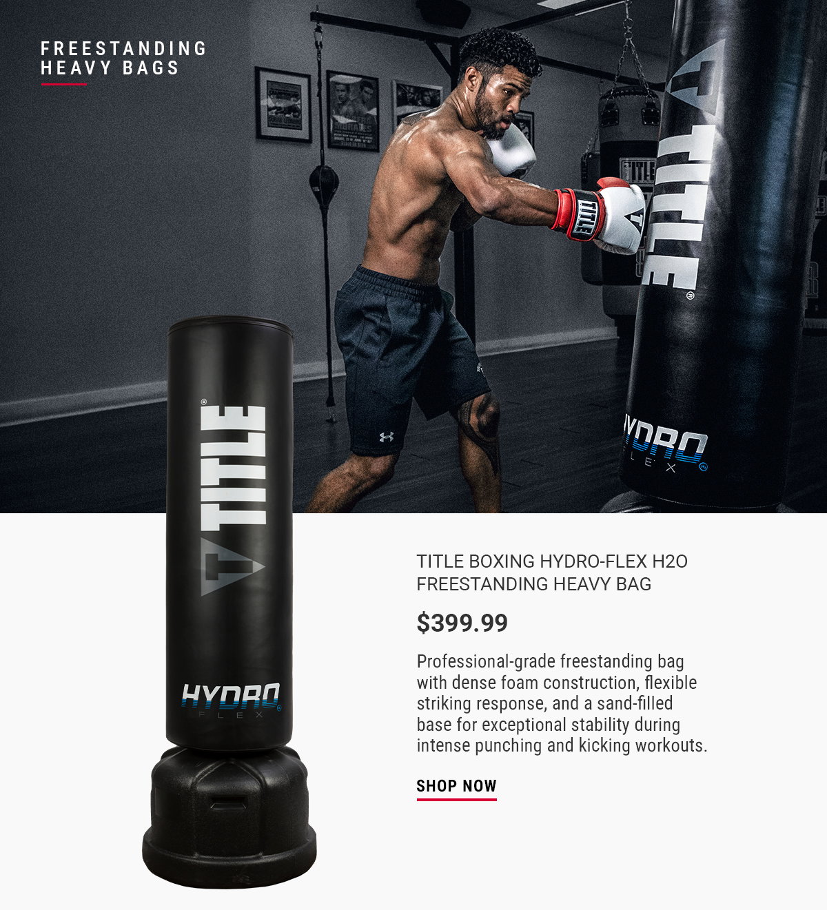 SHOP TITLE BOXING HYDRO-FLEX H2O FREESTANDING HEAVY BAG