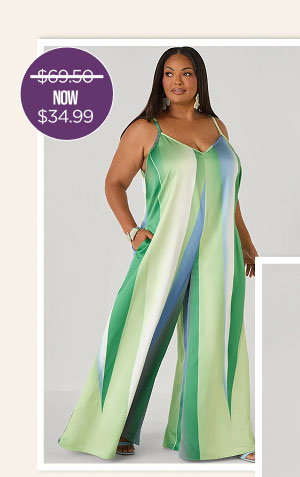 Ombre Satin Wide Leg Jumpsuit