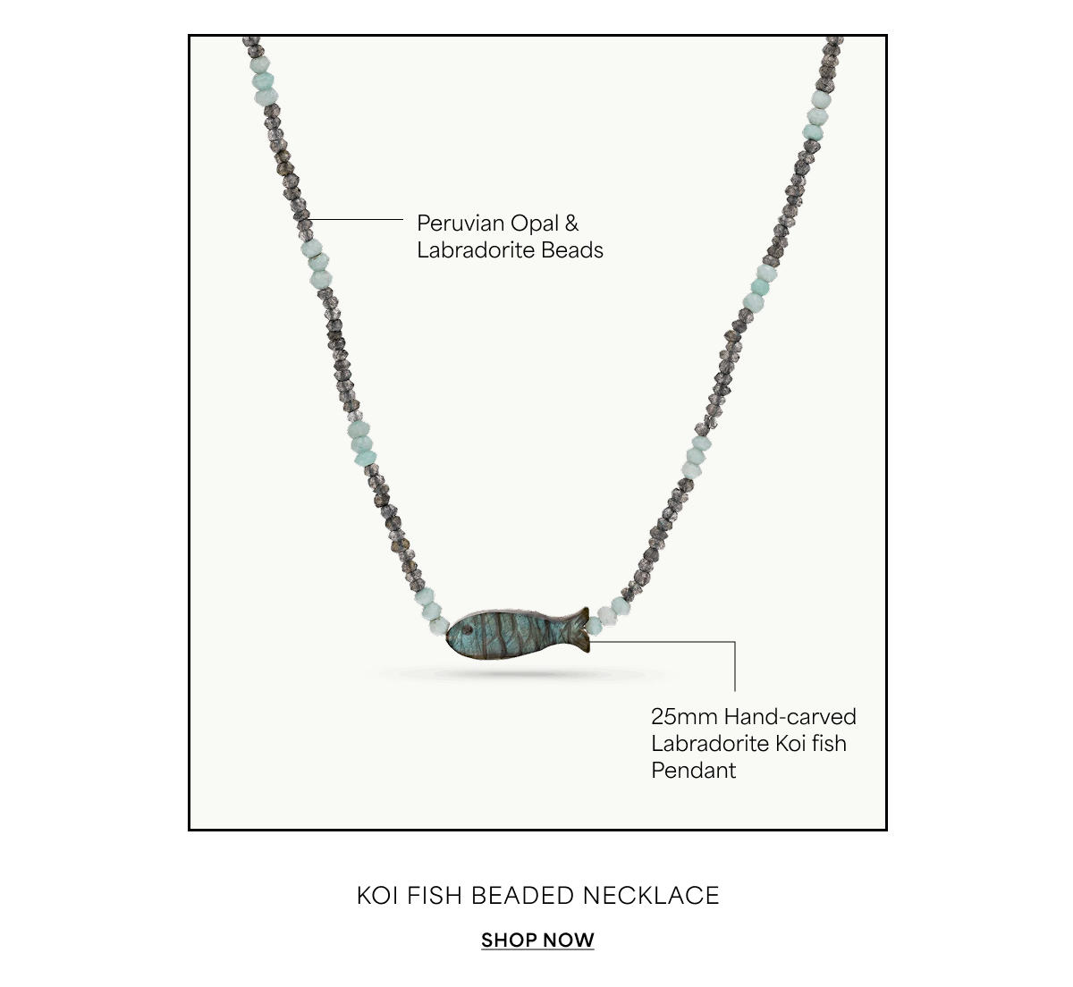 Koi Fish Beaded Necklace