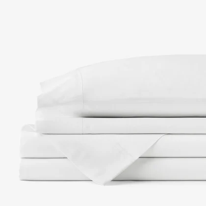 Image of Classic Cool Cotton Percale Bed Sheet Set