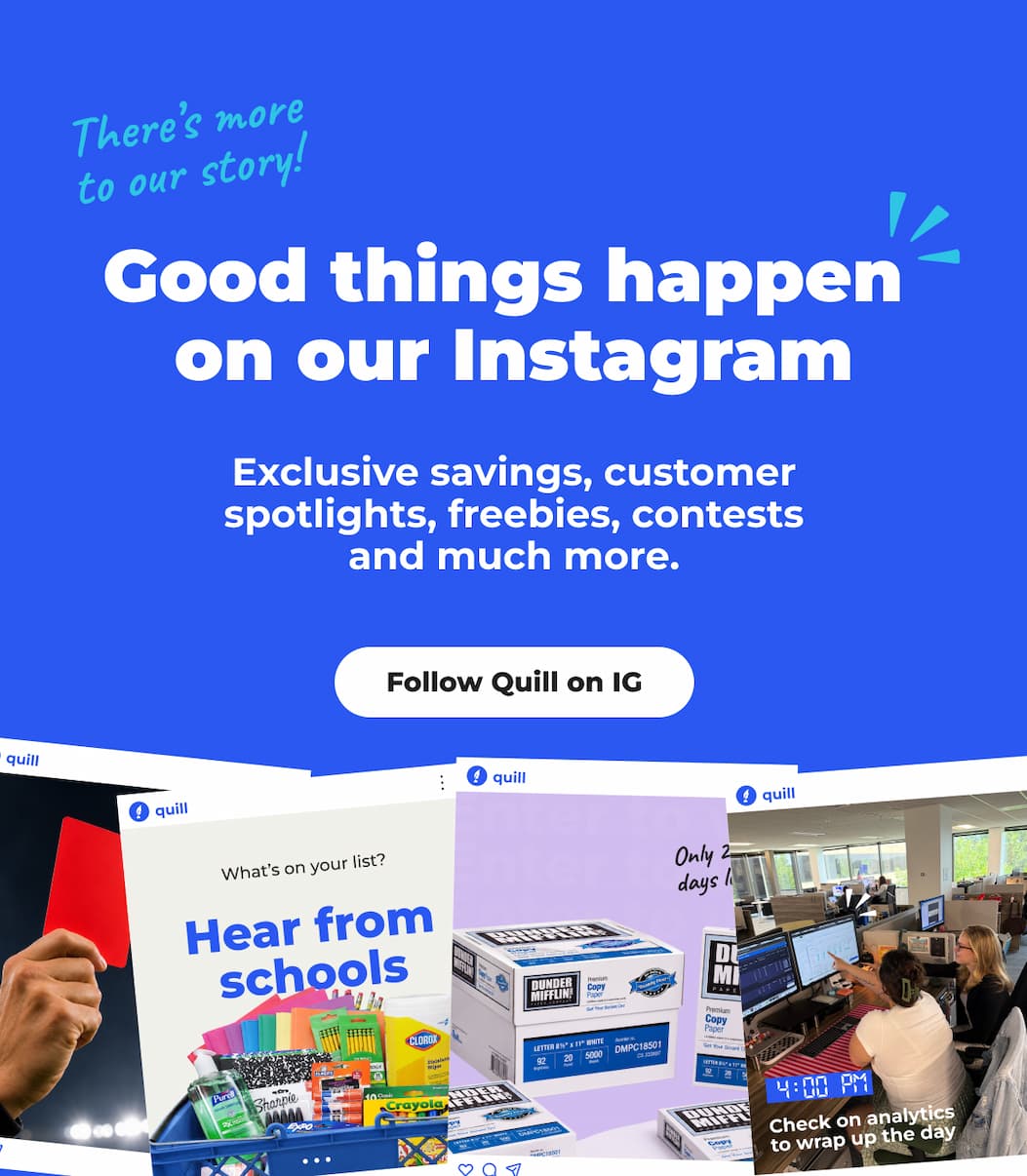 Good things happen on our Instagram - Follow Quill on Instagram