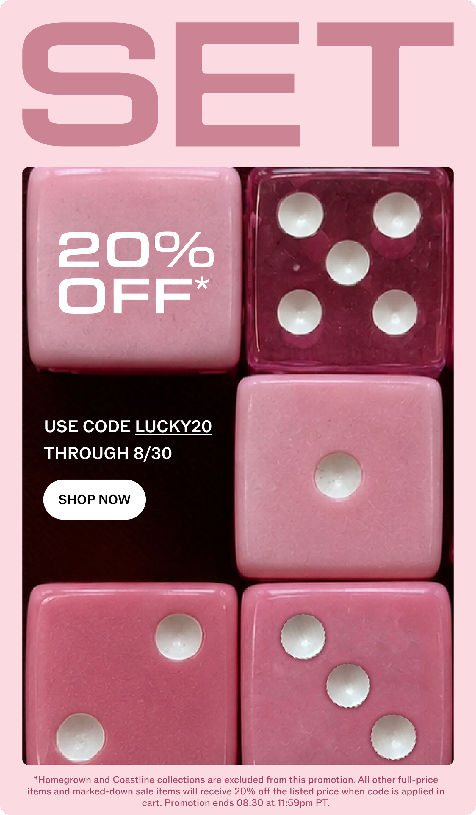 20% OFF WITH CODE LUCKY20