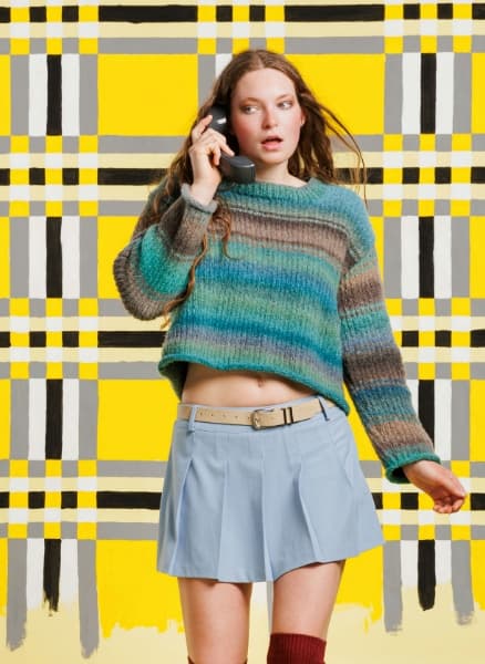 Free Cropped Stripy Sweater Pattern