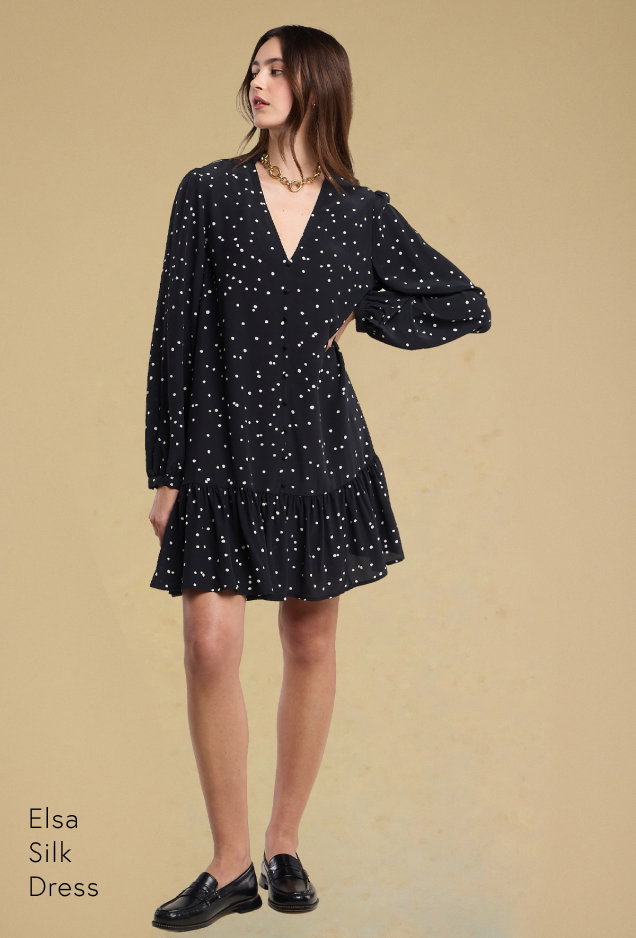 Image of model wearing Elsa in Black.