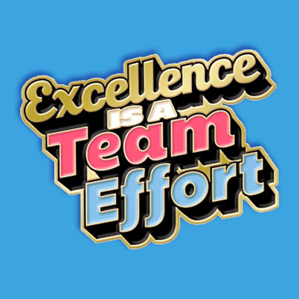 Excellence Is a Team Effort Lapel Pin With Presentation Card - on sale as low as $2.39