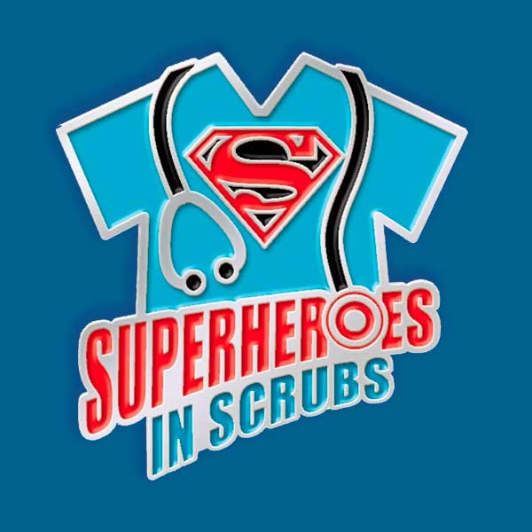 Superheroes In Scrubs Lapel Pin With Presentation Card - on sale as low as $2.39