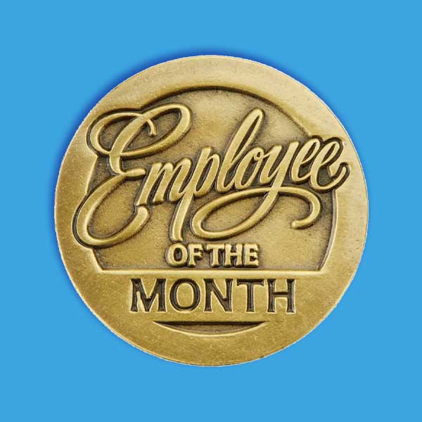 Round Employee Of The Month Lapel Pin With Presentation Card - on sale as low as $2.39