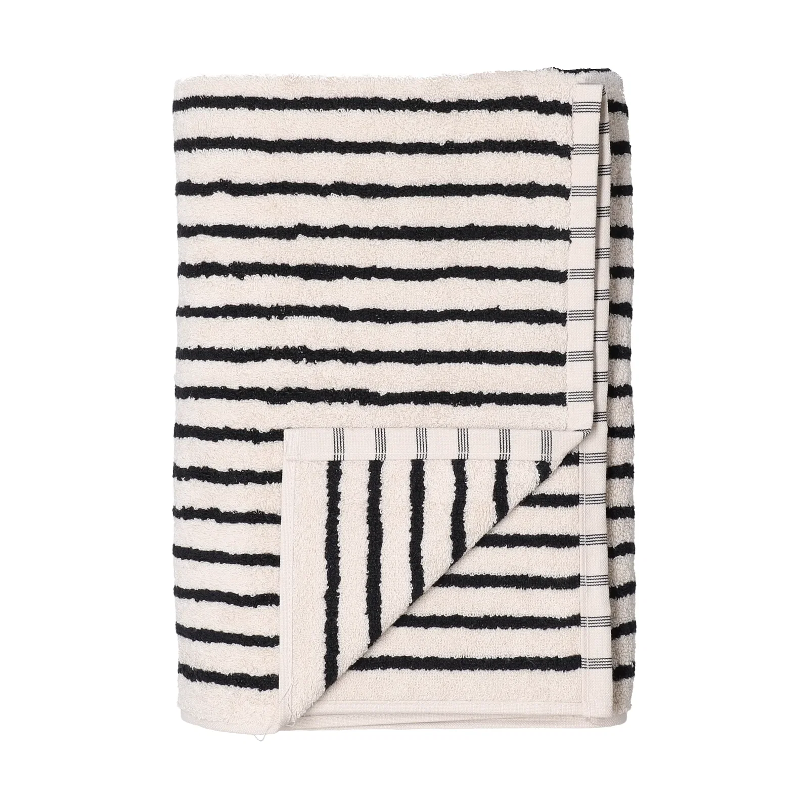 Drift bath towel 70x140 cm White-black