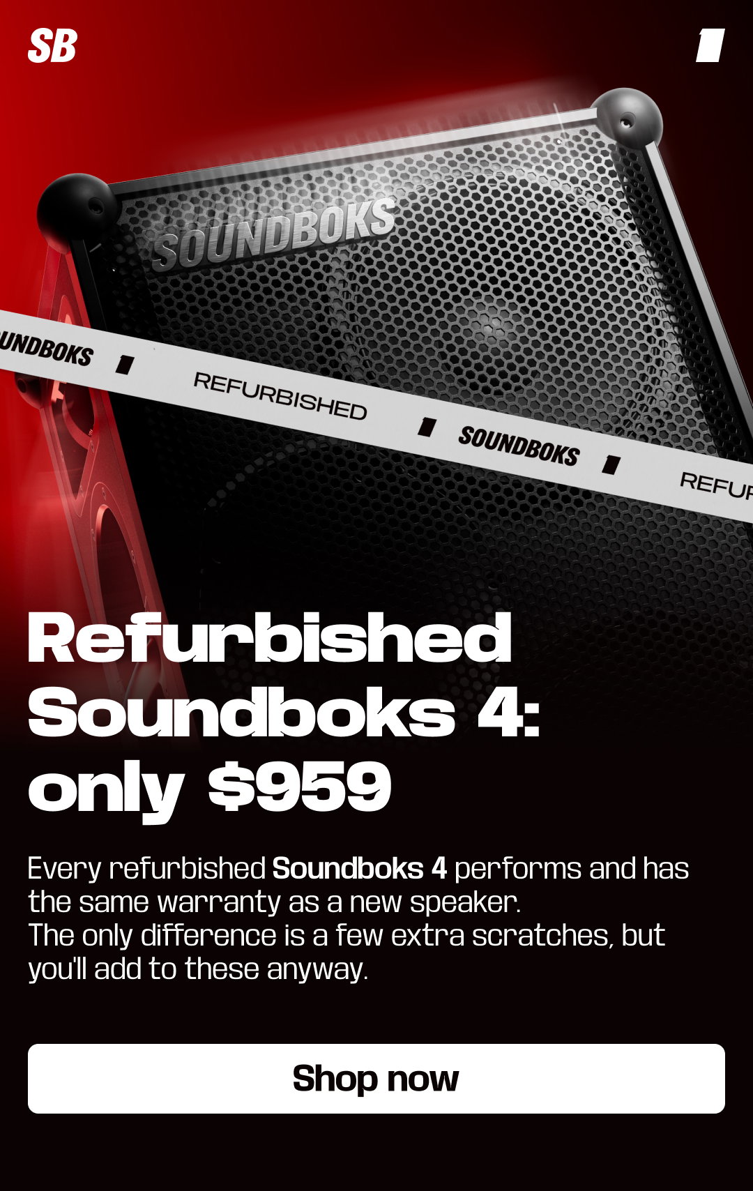 Refurbished Soundboks 4: only $959