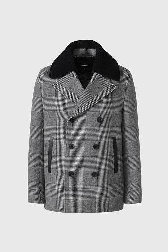 COLE-PL Double-breasted wool peacoat